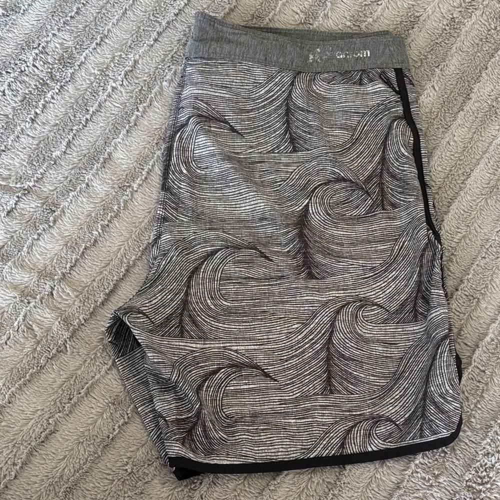 Hurley Gray Striped Board Shorts - Picture 3 of 5